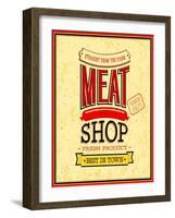 Meat Shop Design-MiloArt-Framed Art Print