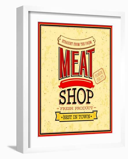 Meat Shop Design-MiloArt-Framed Art Print