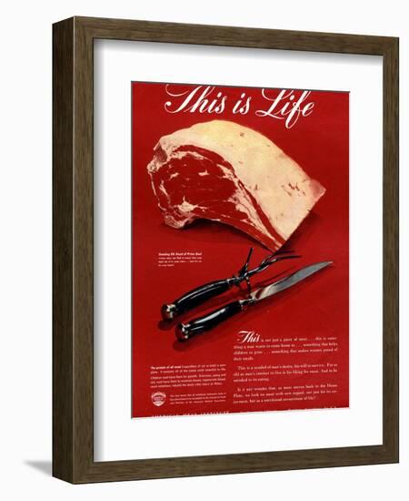 Meat, USA, 1940-null-Framed Giclee Print