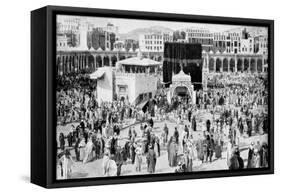 Mecca's Great Mosque, Mecca, Saudi Arabia, 1922-null-Framed Stretched Canvas