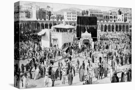 Mecca's Great Mosque, Mecca, Saudi Arabia, 1922-null-Stretched Canvas