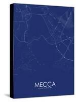 Mecca, Saudi Arabia Blue Map-null-Stretched Canvas