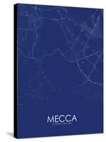 Mecca, Saudi Arabia Blue Map-null-Stretched Canvas
