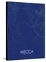 Mecca, Saudi Arabia Blue Map-null-Stretched Canvas