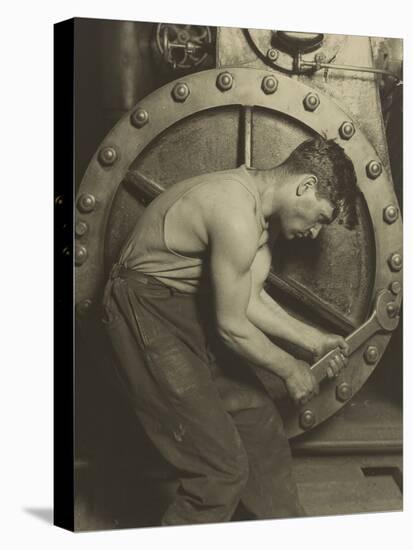Mechanic and Steam Pump, 1921-Lewis Wickes Hine-Stretched Canvas