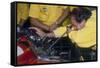 Mechanic at Work in the Ferrari Pits, 1988-null-Framed Stretched Canvas