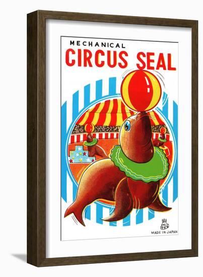 Mechanical Circus Seal-null-Framed Art Print