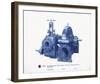 Mechanical Cyanotype I-Chris Dunker-Framed Giclee Print