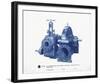Mechanical Cyanotype I-Chris Dunker-Framed Giclee Print