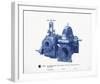 Mechanical Cyanotype I-Chris Dunker-Framed Giclee Print