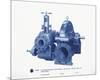 Mechanical Cyanotype I-Chris Dunker-Mounted Giclee Print