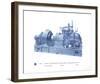 Mechanical Cyanotype II-Chris Dunker-Framed Giclee Print