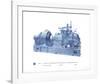 Mechanical Cyanotype II-Chris Dunker-Framed Giclee Print