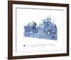 Mechanical Cyanotype II-Chris Dunker-Framed Giclee Print