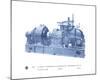 Mechanical Cyanotype II-Chris Dunker-Mounted Giclee Print