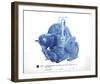 Mechanical Cyanotype III-Chris Dunker-Framed Giclee Print