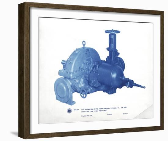 Mechanical Cyanotype IV-Chris Dunker-Framed Giclee Print