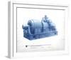 Mechanical Cyanotype V-Chris Dunker-Framed Giclee Print