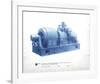 Mechanical Cyanotype V-Chris Dunker-Framed Giclee Print