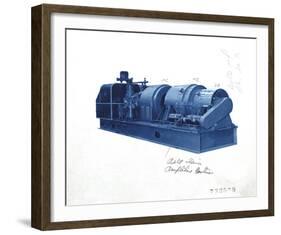 Mechanical Cyanotype VI-Chris Dunker-Framed Giclee Print