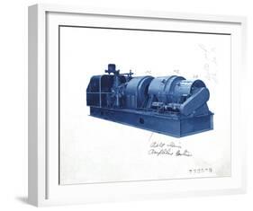 Mechanical Cyanotype VI-Chris Dunker-Framed Giclee Print