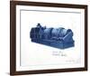 Mechanical Cyanotype VI-Chris Dunker-Framed Giclee Print