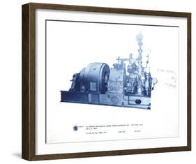 Mechanical Cyanotype VII-Chris Dunker-Framed Giclee Print