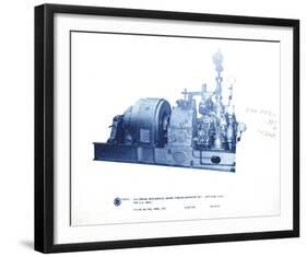 Mechanical Cyanotype VII-Chris Dunker-Framed Giclee Print