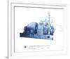 Mechanical Cyanotype VII-Chris Dunker-Framed Giclee Print