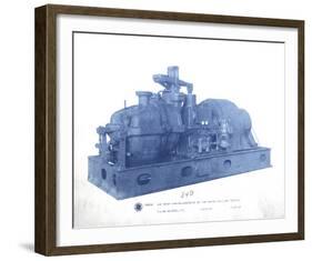 Mechanical Cyanotype VIII-Chris Dunker-Framed Giclee Print