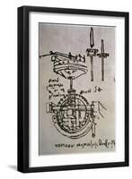Mechanical Drawings No.3-Leonardo da Vinci-Framed Giclee Print