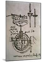 Mechanical Drawings No.3-Leonardo da Vinci-Mounted Giclee Print