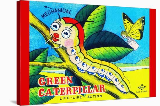 Mechanical Green Caterpillar-null-Stretched Canvas