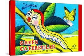 Mechanical Green Caterpillar-null-Stretched Canvas