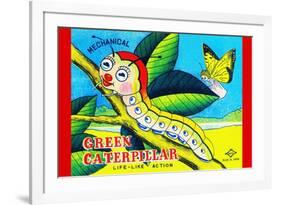 Mechanical Green Caterpillar-null-Framed Premium Giclee Print