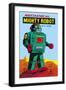 Mechanical Green Mighty Robot with Spark-null-Framed Art Print