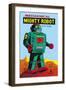 Mechanical Green Mighty Robot with Spark-null-Framed Art Print