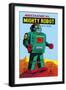 Mechanical Green Mighty Robot with Spark-null-Framed Art Print