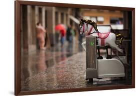 Mechanical horse toy, Old Town, Bilbao, Biscay Province, Basque Country Region, Spain-null-Framed Photographic Print
