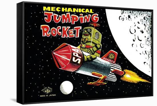 Mechanical Jumping Rocket-null-Framed Stretched Canvas