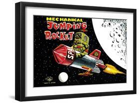 Mechanical Jumping Rocket-null-Framed Art Print