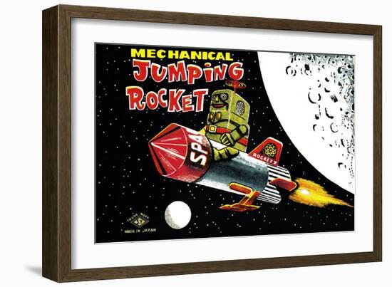 Mechanical Jumping Rocket-null-Framed Art Print