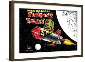 Mechanical Jumping Rocket-null-Framed Art Print