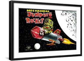 Mechanical Jumping Rocket-null-Framed Art Print