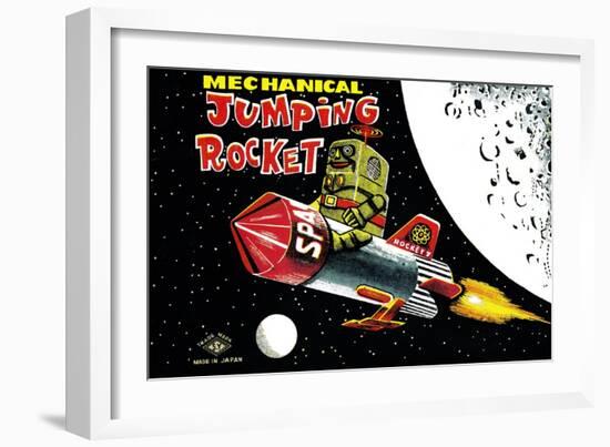 Mechanical Jumping Rocket-null-Framed Art Print