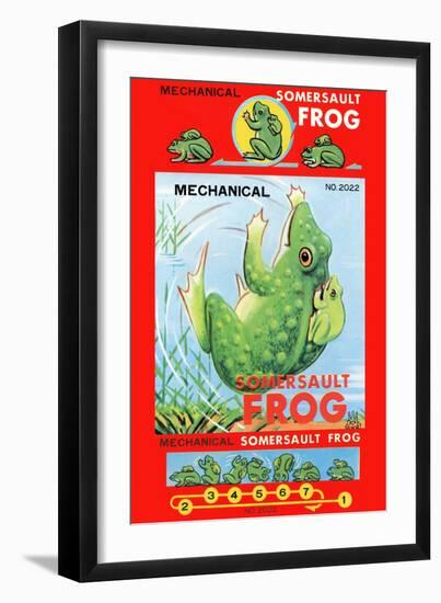 Mechanical Somersault Frog-null-Framed Art Print