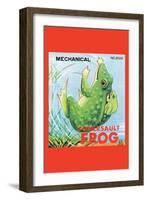 Mechanical Somersault Frog-null-Framed Art Print