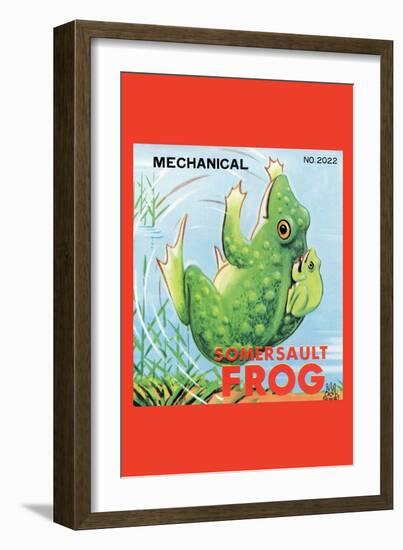 Mechanical Somersault Frog-null-Framed Art Print