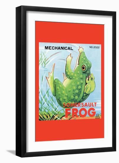 Mechanical Somersault Frog-null-Framed Art Print
