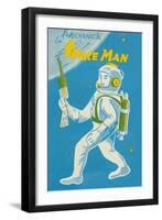 Mechanical Space Man-null-Framed Art Print